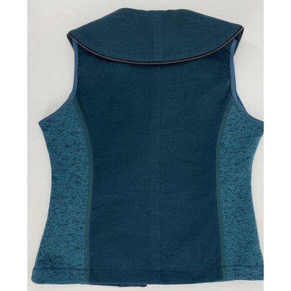 Women's Blue Vest with Button Detail - Picture 5 of 7